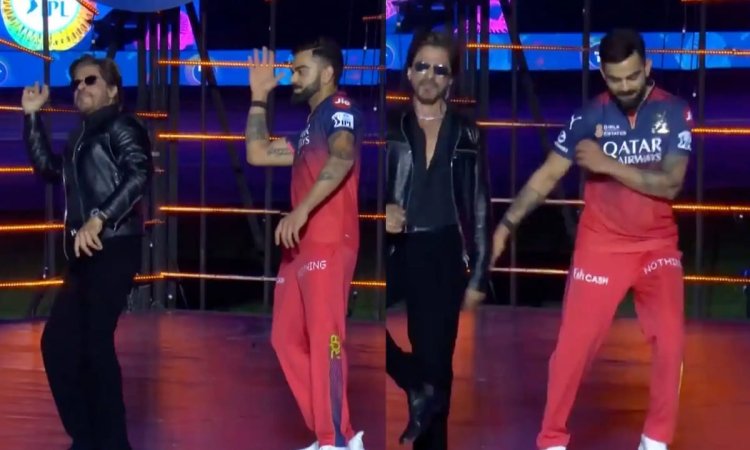 WATCH: स्टेज पर भिड़े बॉलीवुड और क्रिकेट के किंग, शाहरुख ने विराट से करवाया खास डांस