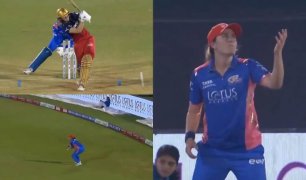VIDEO: फ्लडलाइट्स बना विलेन, नेट स्किवर से छूटी आसान कैच, पेरी ने कर दिया बवाल 