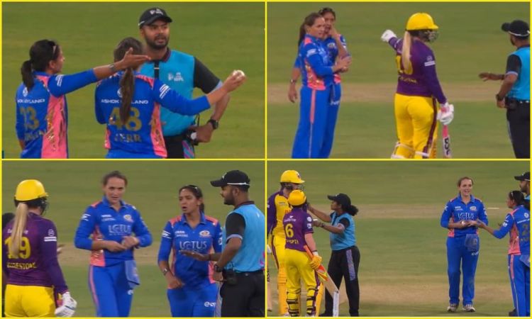 WPL में हुआ बवाल! हरमनप्रीत कौर औऱ सोफी एक्लेस्टोन के बीच हुई भयंकर लड़ाई; देखें VIDEO