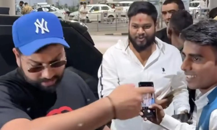 WATCH: 'थोड़ा दूर रहो'—रोहित शर्मा का पापा मोड ऑन! बेटी समायरा को कैमरों से बचाते दिखे हिटमैन WATCH: 'थोड़ा दूर रहो'—रोहित शर्मा का पापा मोड ऑन! बेटी समायरा को कैमरों से बचाते दिखे हिटमैन