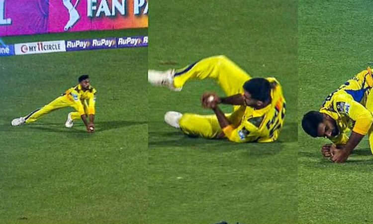 VIDEO: ज़मीन पर रोल होते हुए विजय शंकर ने पकड़ा ऐसा कैच, जडेजा भी हैरान