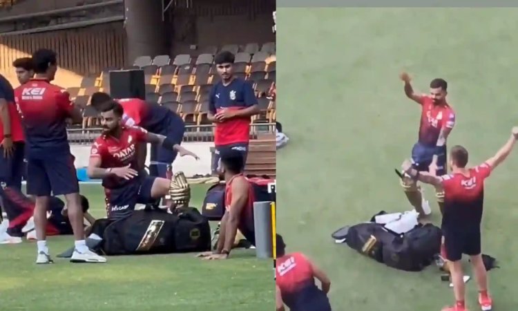 विराट कोहली का डांस मूड! RCB प्रैक्टिस सेशन में दिखाए मजेदार डांस मूव्स; देखिए VIDEO