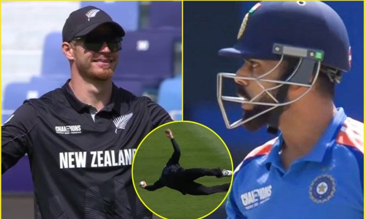 Virat Kohli के भी उड़ गए तोते, Glenn Phillips ने हवा में उड़कर ऐसे लपका सुपरमैन कैच! आप भी देखिए VIDEO