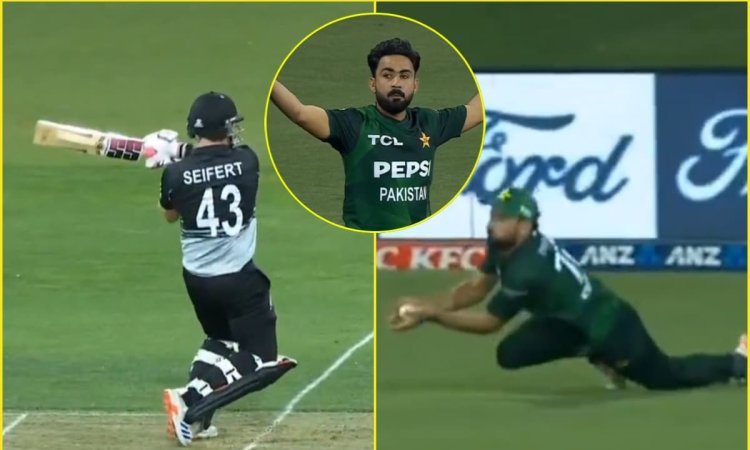 पाकिस्तानी फैंस का खुश हुआ दिल! Khusdil ने डाइव करके पकड़ा Tim Seifert का ऐसा बवाल कैच; देखें VIDEO