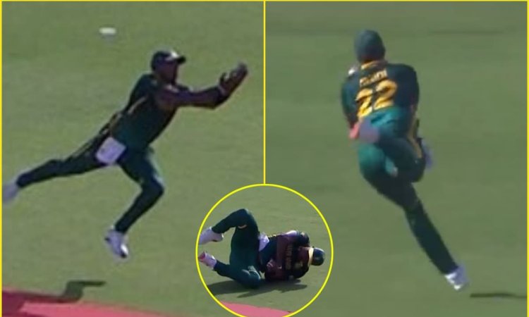 Lungi Ngidi ने दिया करिश्में को अंज़ाम! ऐसे लपका जेमी ओवरटन का महाबवाल कैच; देखें VIDEO