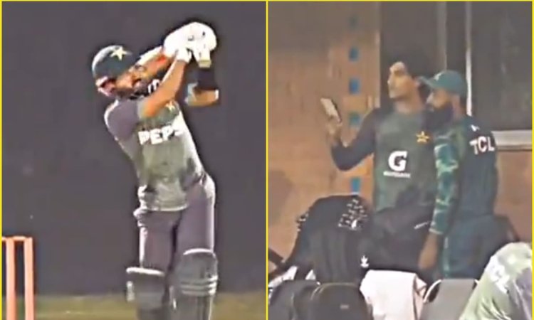 Naseem Shah का हो गया भारी नुकसान! Mohammad Rizwan ने सनसनाता छक्का मारकर तोड़ डाला फोन; देखें VIDEO