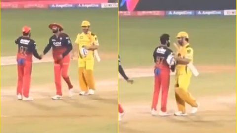 Rajat Patidar ने जीता दिल, MS Dhoni के साथ हाथ मिलाने से पहले उतार दिया कैप; देखें VIDEO Rajat Patidar ने जीता दिल, MS Dhoni के साथ हाथ मिलाने से पहले उतार दिया कैप; देखें VIDEO
