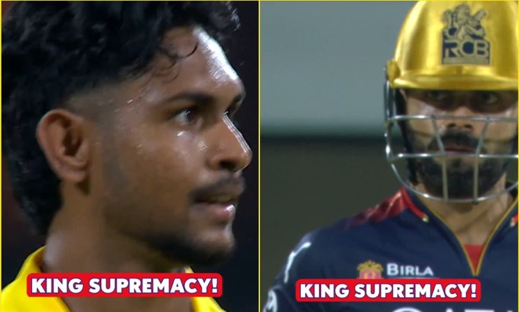 Matheesha Pathirana ने सिर पर मारा भयंकर बाउंसर... तिलमिला गए Virat फिर जड़ दिए छक्के और चौके; देखें