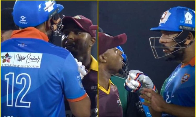 IMLT20 के फाइनल में हुआ महाबवाल! Yuvraj Singh और Tino Best के बीच हो गई भयंकर लड़ाई; देखें VIDEO