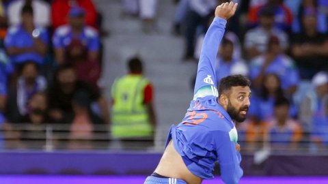 Champions Trophy: Chakaravarthy picks fifer as India beat NZ by 44 runs, set up semis clash with Aus