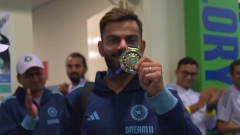 Champions Trophy: Virat Kohli bags 'Fielder of the Match' medal after win over NZ