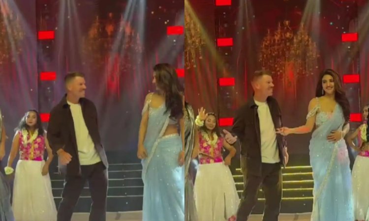 VIDEO: डेविड वॉर्नर ने लगाए श्रीलीला के साथ ठुमके, अपनी मूवी के ट्रेलर लॉन्च पर वॉर्नर ने लूटा मेला