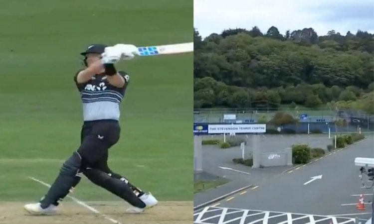 WATCH: Ex RCB  प्लेयर ने मारा 103 मीटर लंबा छक्का, दूसरे ग्राउंड पर जाकर गिरी बॉल