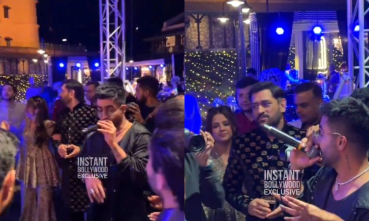 VIDEO: हार्डी संधू ने लाइव गाया 'ना गोरिए' सॉन्ग, धोनी और साक्षी भी धुन पर नाचे