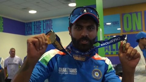 Jadeja bags best fielding medal after Champions trophy victory