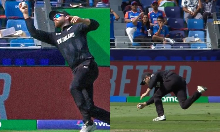 VIDEO: केन विलियमसन ने फील्डिंग में दिखाया कमाल, एक हाथ से पकड़ा अक्षर पटेल का कैच