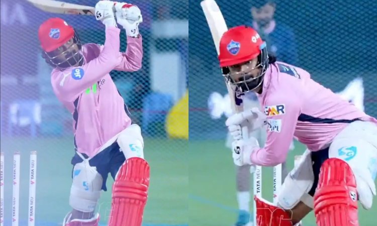 VIDEO: SRH की धुलाई करने को तैयार हैं केएल राहुल, नेट्स में लगाए लंबे-लंबे छक्के