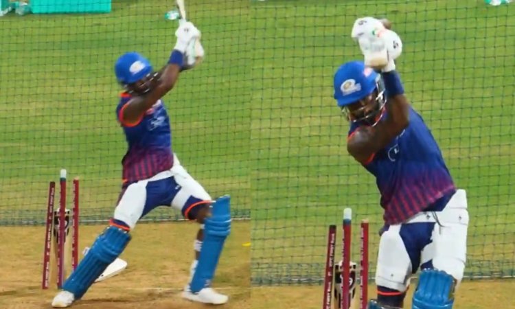 WATCH: IPL में धमाका करने के लिए तैयार हैं हार्दिक पांड्या, नेट्स में खेल रहे हैं एक से बढ़कर एक चाब