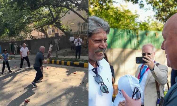 NZ के प्रधानमंत्री ने कपिल देव के साथ खेला गली क्रिकेट, वायरल हो रहा है मज़ेदार VIDEO