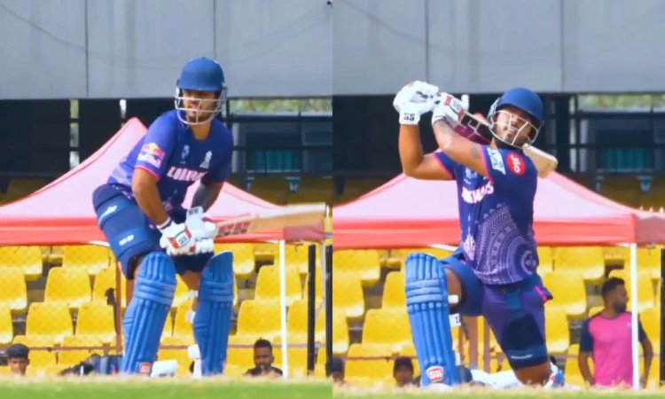 VIDEO: RR के लिए धमाका करने के लिए तैयार हैं नितीश राणा, नेट्स में लगाए ताबड़तोड़ छक्के