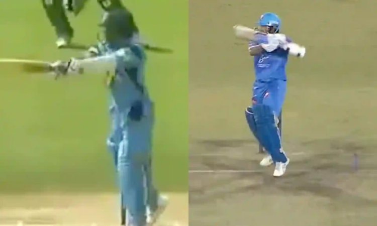 WATCH: सचिन ने दिलाई 2003 वर्ल्ड कप की याद, रिक्रिएट किया शोएब अख्तर के खिलाफ खेला गया अपर कट