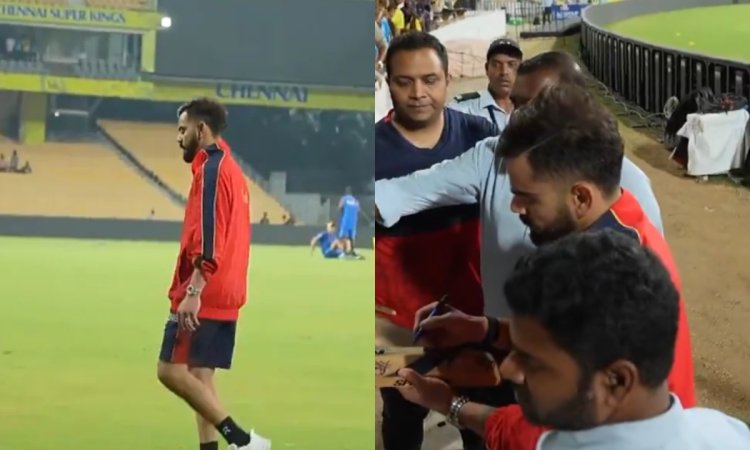 VIDEO: धोनी के 'घर' में दिखी विराट कोहली के लिए दीवानगी, कुछ इस तरह बनाया किंग ने फैंस का दिन