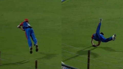 VIDEO: चमीरा का बाउंड्री पर चमत्कार, स्टार्क की गेंद पर हवा में डाइव लगाकर पकड़ा सीजन का सबसे जबरदस्