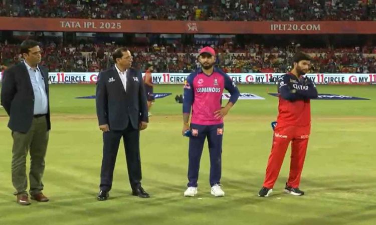 Rajasthan Royals opt to bowl vs Royal Challengers Bengaluru in IPL 2025 clash