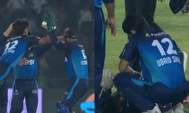 WATCH: जोश में होश गंवा बैठा पाकिस्तानी बॉलर, जश्न मनाते हुए उस्मान खान को दे मारा पंच