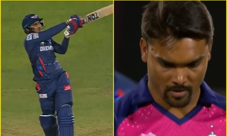 23 साल के Abdul Samad ने नहीं किया Sandeep Sharma का लिहाज़, 5 गेंदों में ठोके 4 मॉन्स्टर छक्के; देख