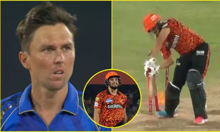 Abhinav Manohar ने Trent Boult को गिफ्ट किया विकेट, स्टंप्स पर बैट मारकर हो गए OUT; देखें VIDEO