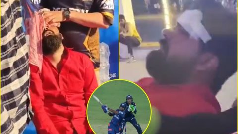 दर्द से तड़पा दर्शक... Nicholas Pooran के महाभयंकर छक्के से फूट गया फैनबॉय का सिर; देखें VIDEO दर्द से तड़पा दर्शक... Nicholas Pooran के महाभयंकर छक्के से फूट गया फैनबॉय का सिर; देखें VIDEO