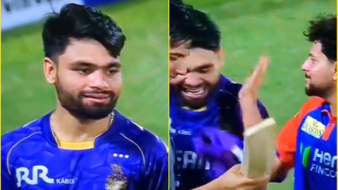 Kuldeep Yadav ने पार की हदें, DC vs KKR मैच के बाद Rinku Singh को मारे दो थप्पड़; देखें VIDEO