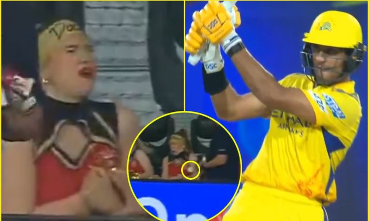 LIVE MATCH में दिखा दर्दनाक नज़ारा! Rachin Ravindra के सनसनाते चौके से INJURED हुईं चीयरलीडर; देखें 