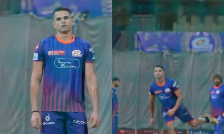 VIDEO: बुमराह की राह पर चल पड़े हैं अर्जुन तेंदुलकर, मलिंगा की देखरेख में कर रहे हैं यॉर्कर की प्रैक