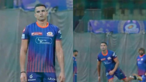 VIDEO: बुमराह की राह पर चल पड़े हैं अर्जुन तेंदुलकर, मलिंगा की देखरेख में कर रहे हैं यॉर्कर की प्रैक