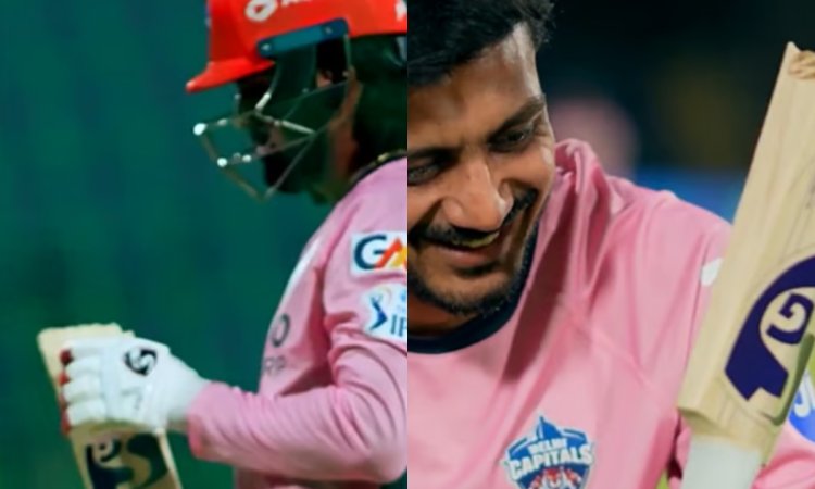 WATCH: नेट्स में टूटा केएल राहुल का बैट, अक्षर पटेल ने ले लिए मज़े