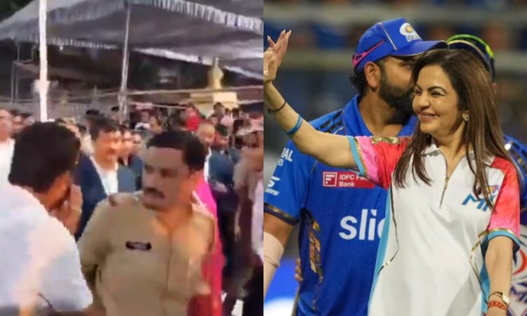 WATCH: 'मैडम रोहित को कैप्टन करो', फैन ने भारी भीड़ में की नीता अंबानी से अपील
