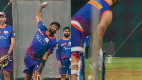 VIDEO: RCB पर मंडरा रहा है बुमराह नाम का खतरा, नेट्स में खतरनाक यॉर्कर्स डाल रहे हैं बुमराह VIDEO: RCB पर मंडरा रहा है बुमराह नाम का खतरा, नेट्स में खतरनाक यॉर्कर्स डाल रहे हैं बुमराह