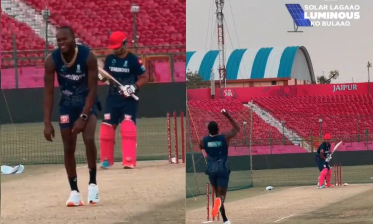 VIDEO: नेट्स में जोफ्रा आर्चर की बाउंसर नहीं झेल पाए 14 साल के सूर्यवंशी, लेकिन फिर जो हुआ...
