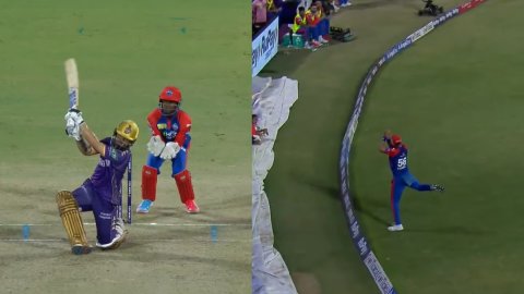 VIDEO: मिचेल स्टार्क ने बाउंड्री पर छक्के को कैच में बदला, ये नहीं देखा तो बहुत कुछ मिस कर देंगे आप