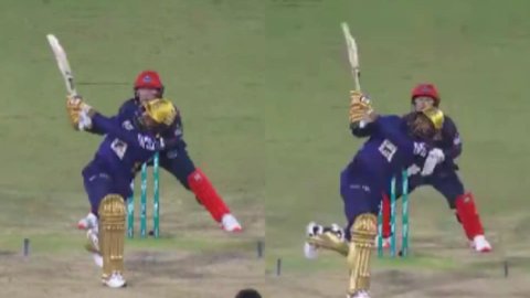 VIDEO: मोहम्मद आमिर ने बल्ले से मचाया आतंक, एक ओवर में लगाए 2 छक्के और 1 चौका