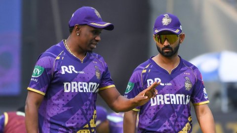 Mumbai: KKR practice session ahead of their IPL match against MI