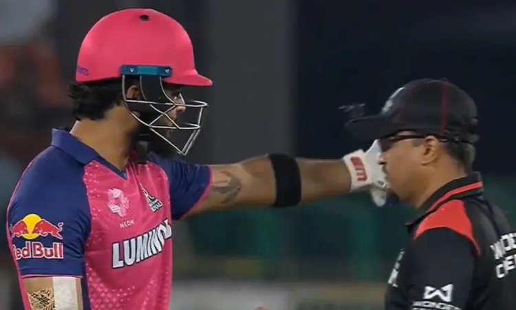 VIDEO: आउट या नॉटआउट, विवादित फैसले के बाद अंपायर से भिड़े रियान पराग