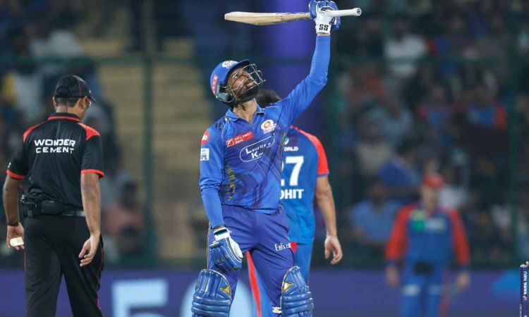  IPL 2025 Mumbai Indians set 206 runs target for Delhi Capitals  