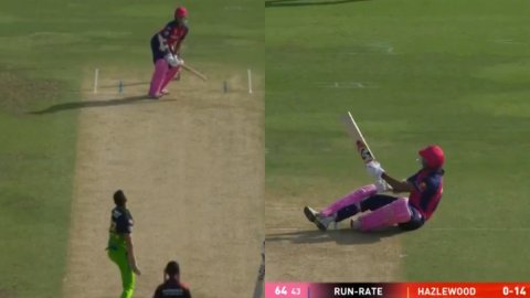 VIDEO: यशस्वी जायसवाल ने दिलाई पंत की याद, गिरकर लगाया हेज़लवुड को छक्का