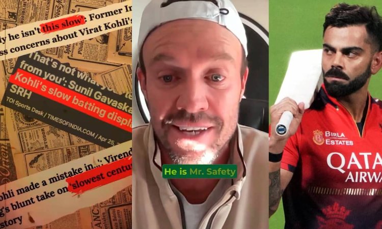 WATCH:ABD ने कोहली को बताया RCB का ‘मिस्टर सेफ्टी’, सहवाग‑गावस्कर ने उठाए थे कोहली के स्ट्राइक रेट प