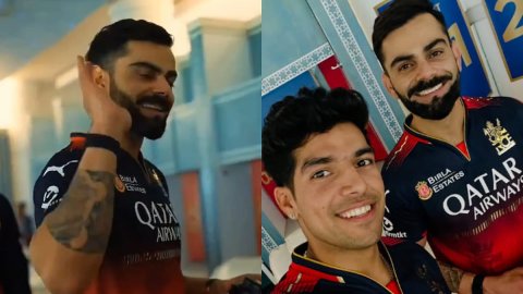 RCB डगआउट में देसी ठहाका, विराट बोले ‘दिमाग खाता है’, चिकारा का जवाब और भी जबरदस्त; VIDEO