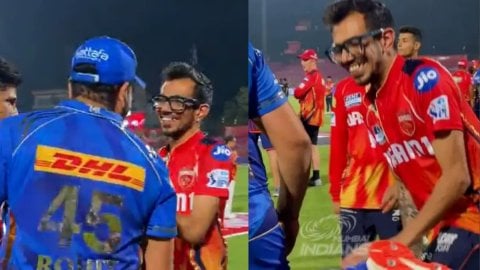 'अरे इसको मत रिकॉर्ड कर...' पंजाब से हार के बाद चहल से टकराए रोहित और मस्ती में मार दी लात; VIDEO 'अरे इसको मत रिकॉर्ड कर...' पंजाब से हार के बाद चहल से टकराए रोहित और मस्ती में मार दी लात; VIDEO
