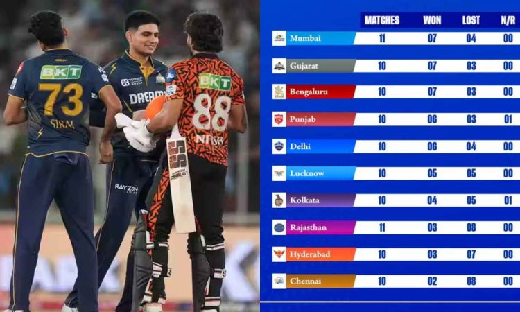 IPL 2025 points table update after gt vs srh match